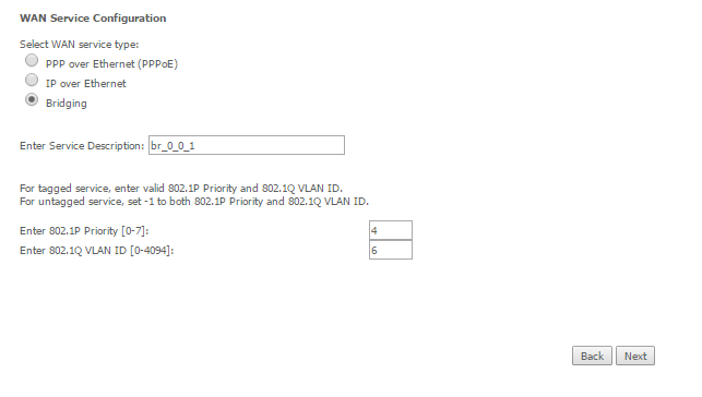 Add WAN Service for IPTV
