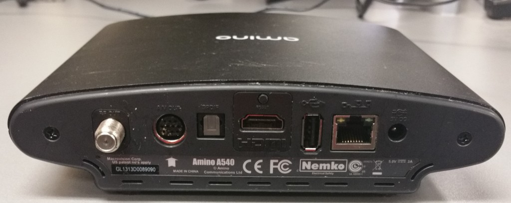 Amino 540 IPTV PVR Back
