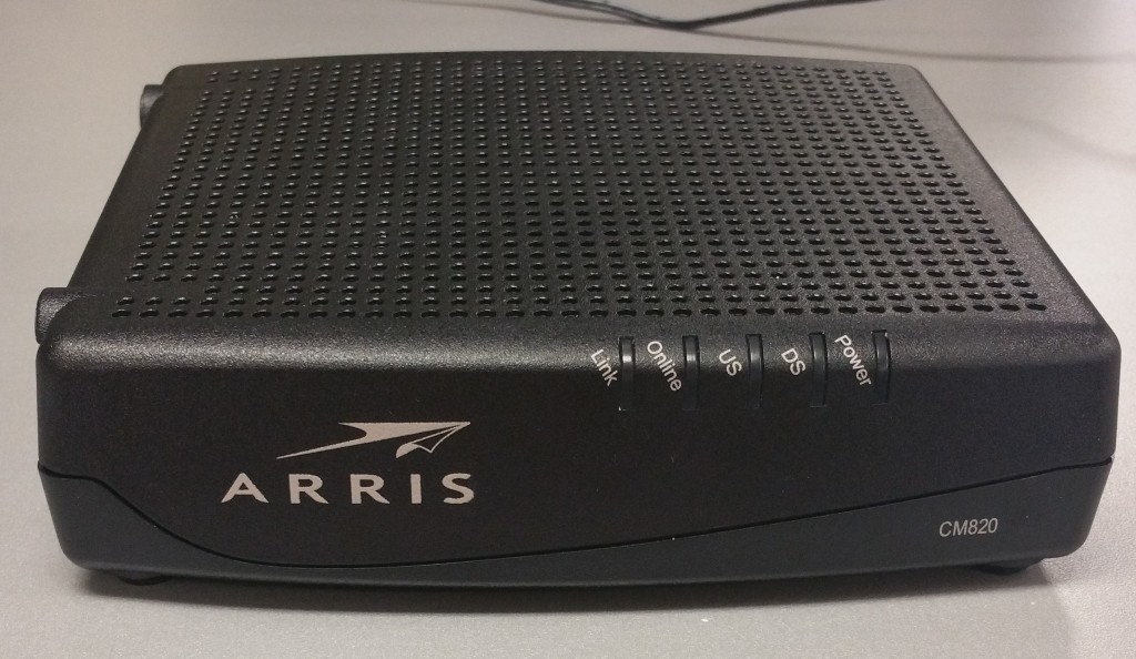 Arris CM820 Cable Modem Front