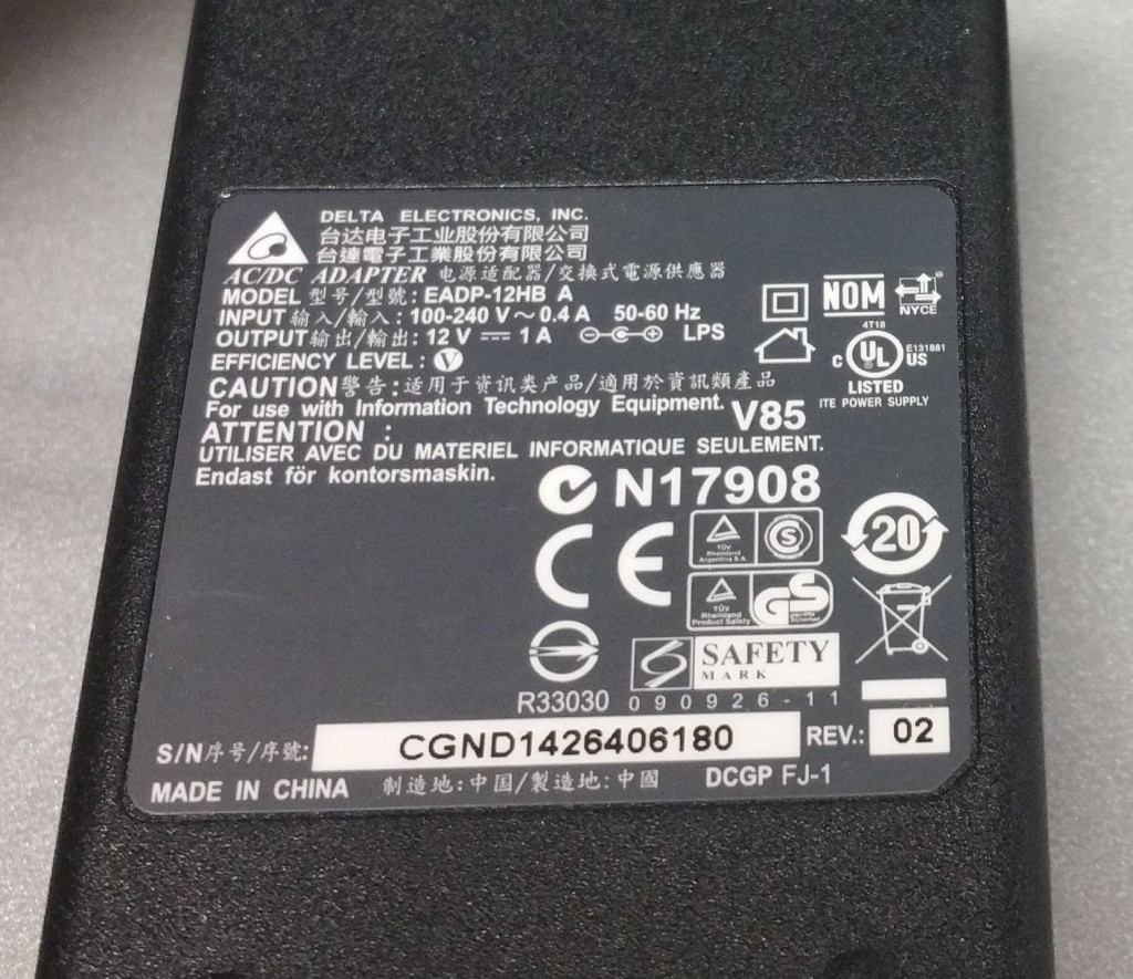 Arris DCX525e HDMI Only Standard Cable STB Power Supply