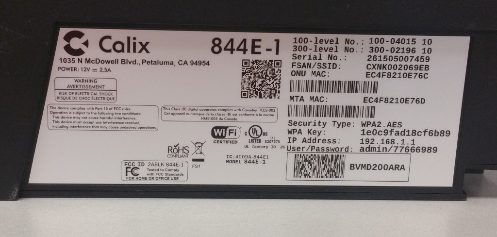 Calix 844E Sticker