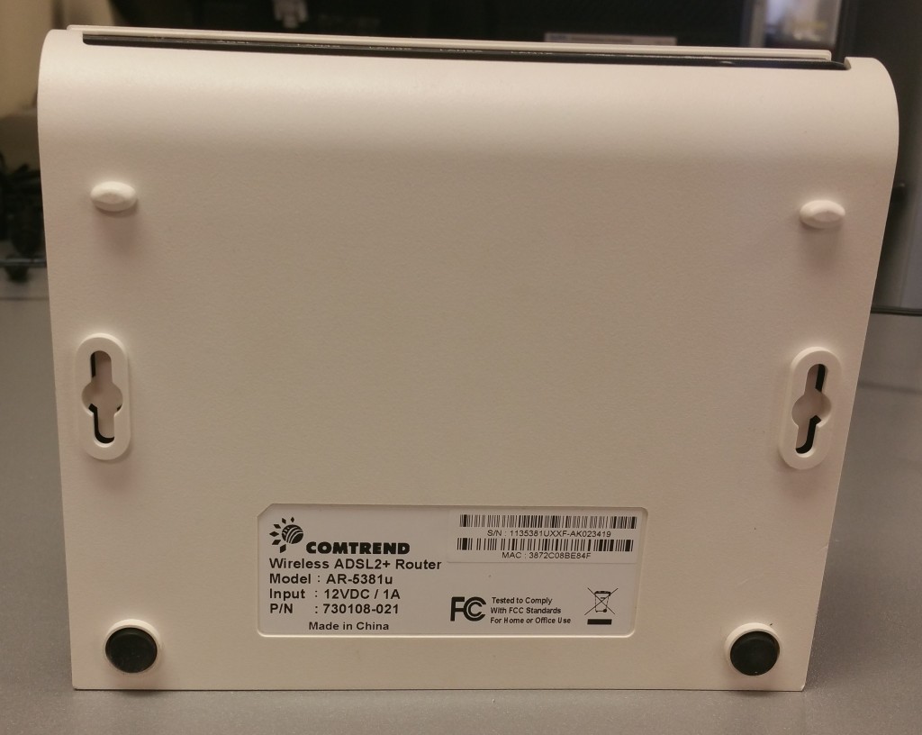 Comtrend 5381u(No Antenna) Bottom