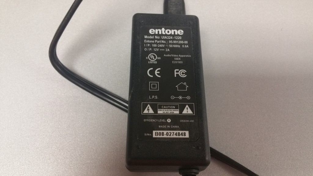 Entone Amulet HD IPTV Standard STB Power Supply
