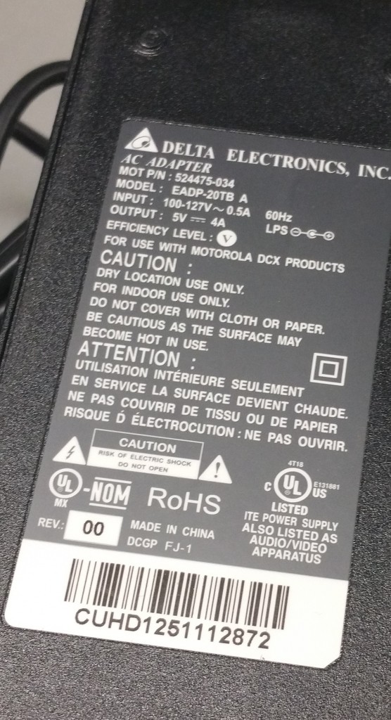Motorolla DCX700-M Standard Cable STB Power Supply