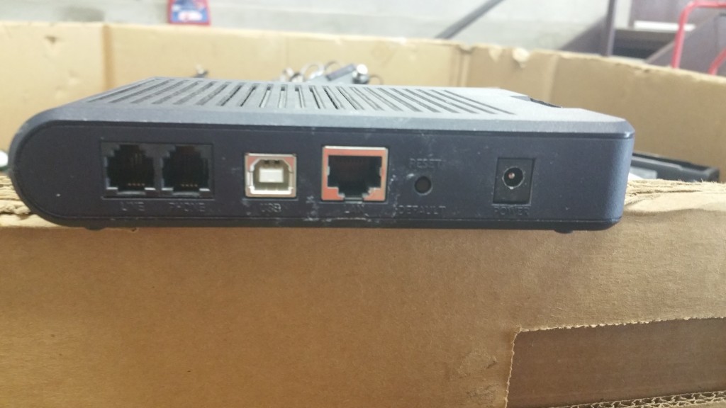 Paradyne ADSL Modem Back