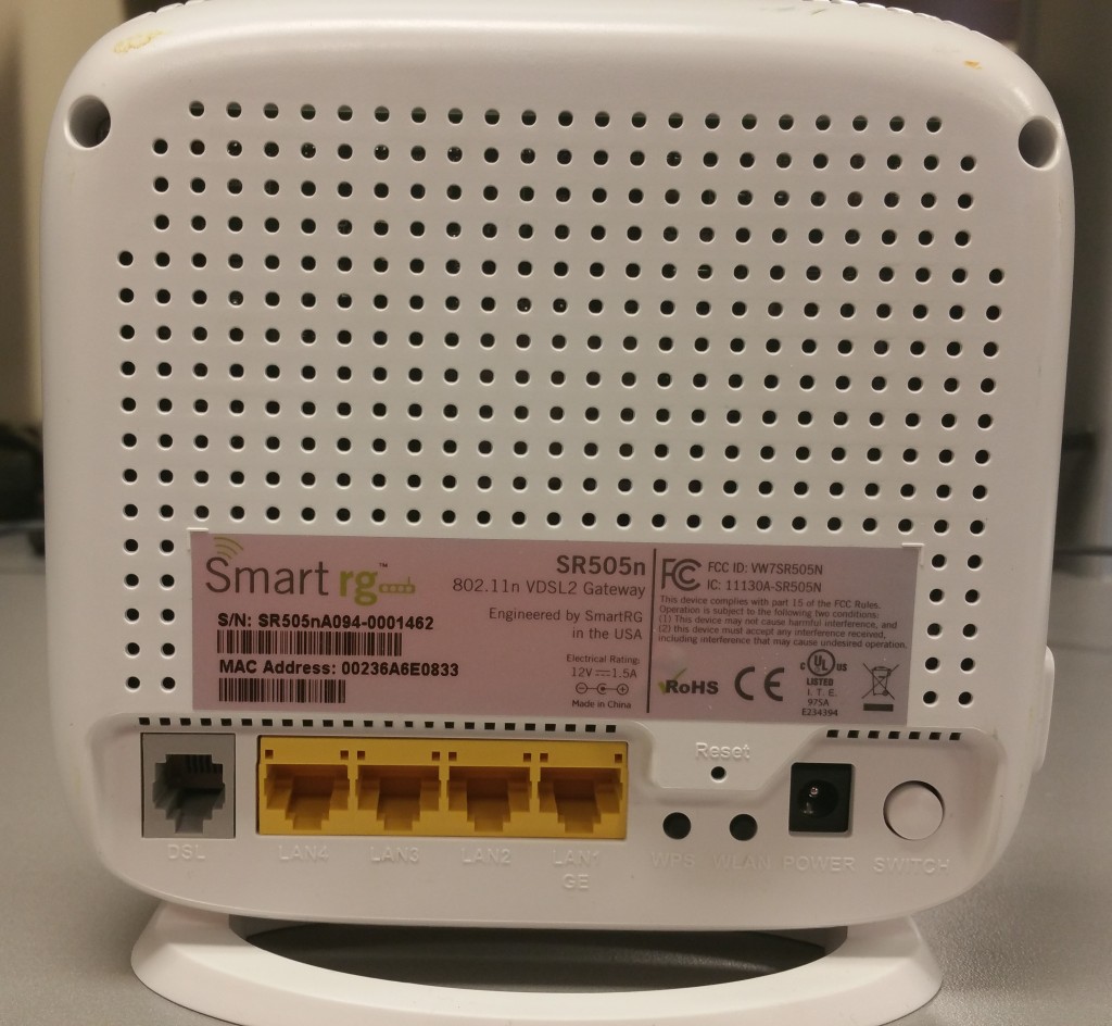 Smart rg SR505n Back