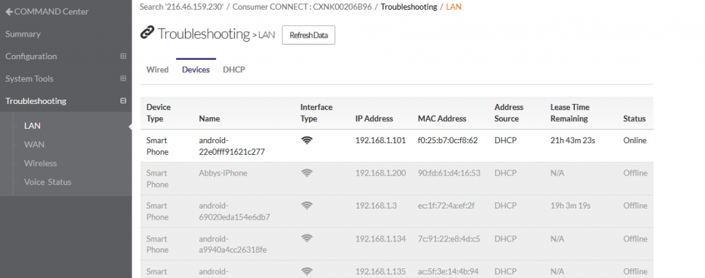 Listing LAN Devices